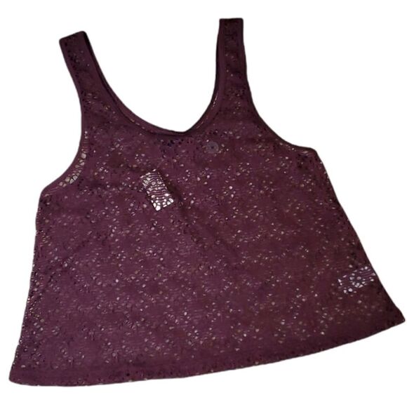 AEROPOSTALE Lace Overlay Tank Top - Picture 1 of 4